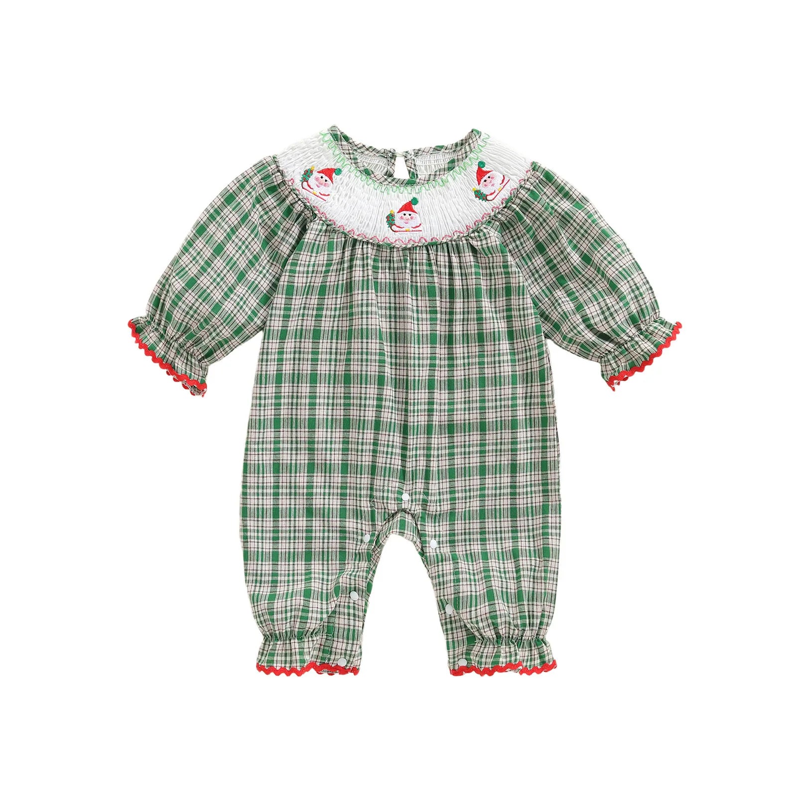 Reindeer Holiday Plaid Playsuit