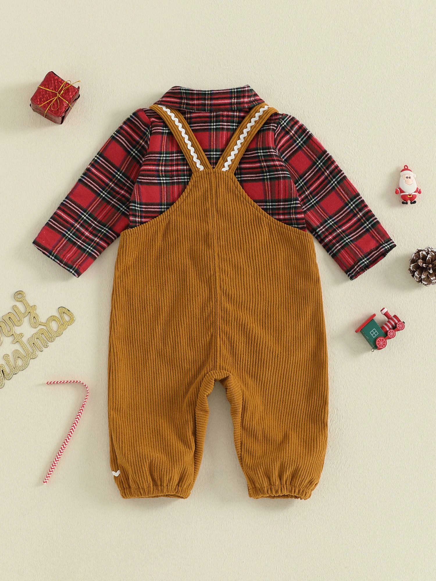 Holiday Reindeer Plaid Set