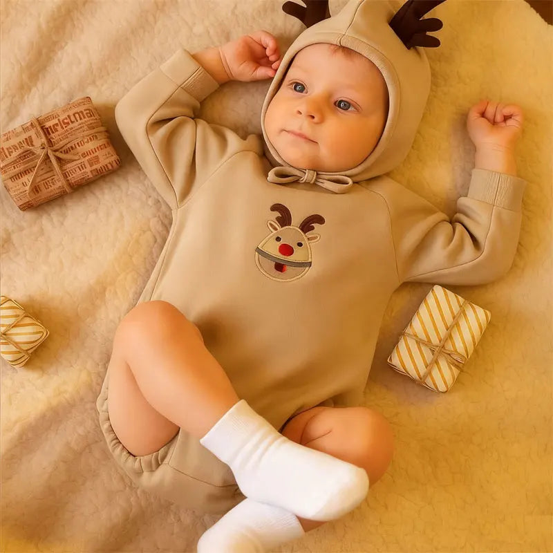 Santa & Deer Baby Romper