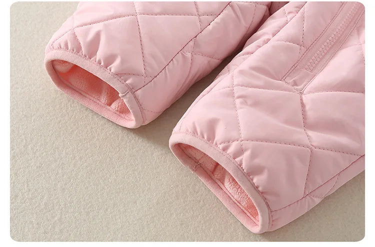 Cartoon Fleece Baby Jumpsuit