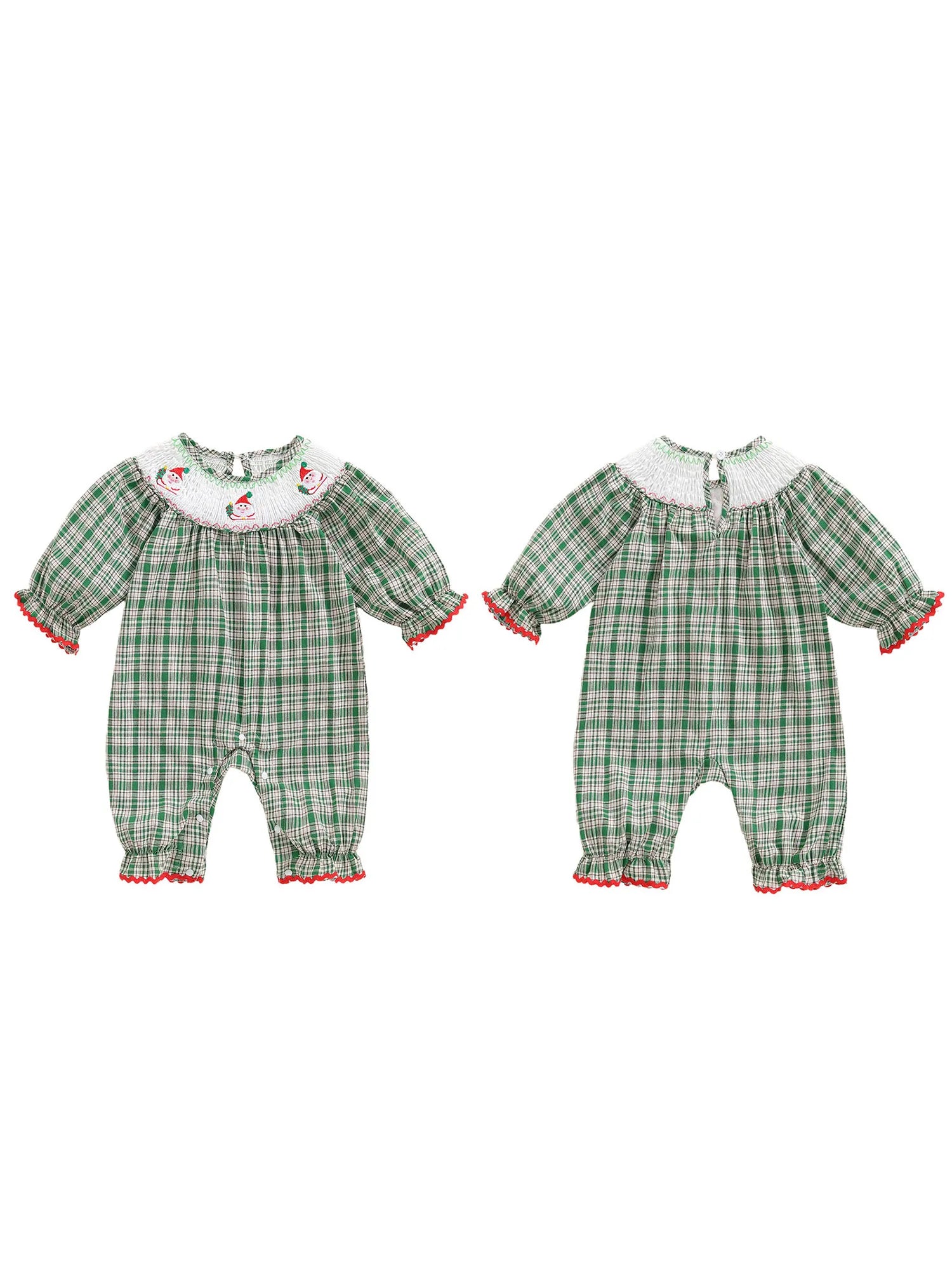 Reindeer Holiday Plaid Playsuit