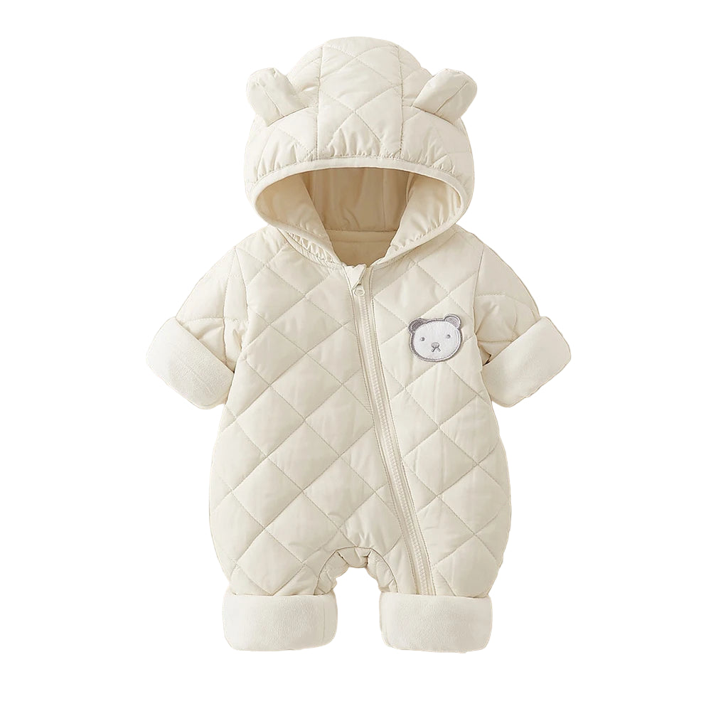 Cartoon Fleece Baby Jumpsuit