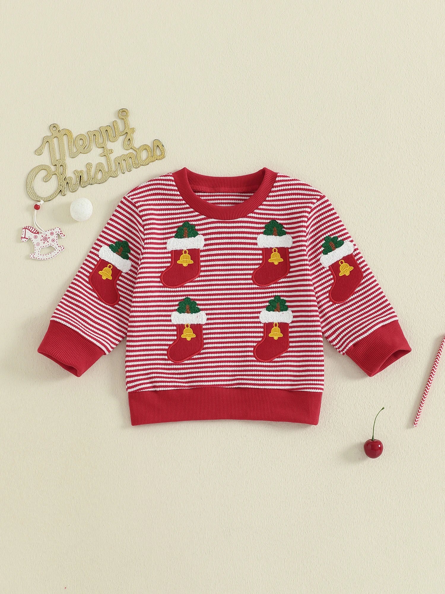 Christmas Stripe Toddler Sweatshirt