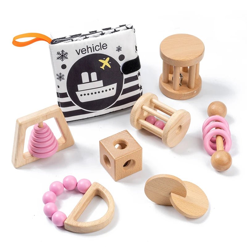 MelodyRings Montessori Wooden Rattle Set - BloomBambinoMelodyRings Montessori Wooden Rattle SetBloomBambinoBloomBambino14:10527pcs pinkMelodyRings Montessori Wooden Rattle Set7pcs pink