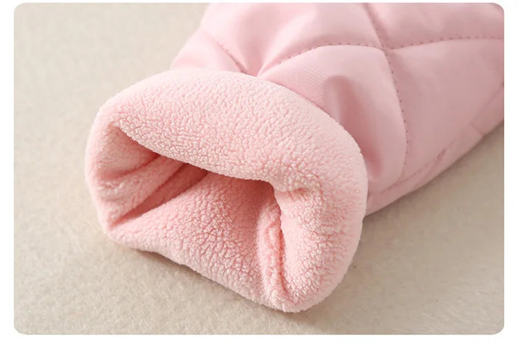 Cartoon Fleece Baby Jumpsuit