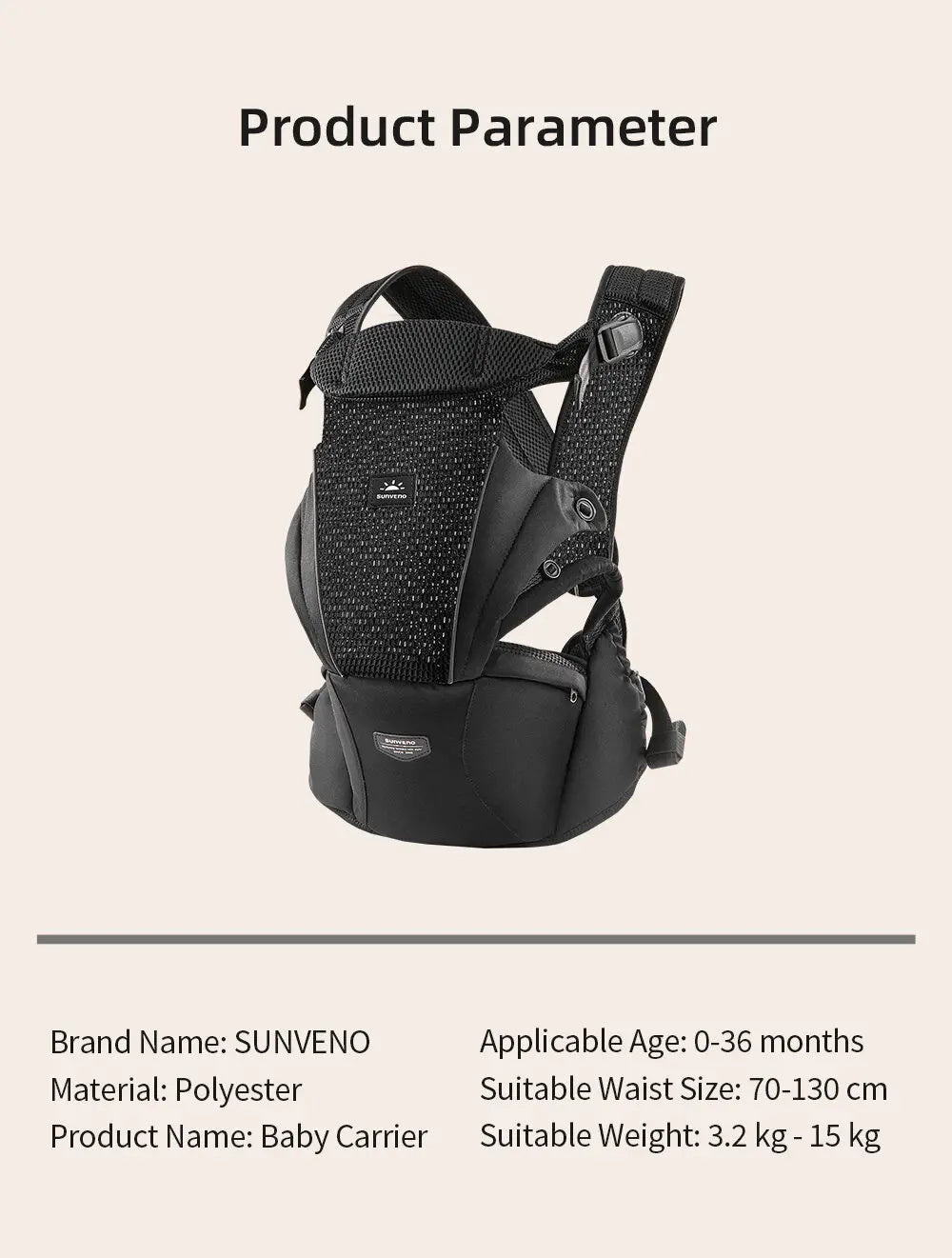 Sunveno Mesh Ergonomic Baby Carrier - BloomBambinoSunveno Mesh Ergonomic Baby CarrierBloomBambinoBloomBambino14:193BlackSunveno Mesh Ergonomic Baby CarrierBlack