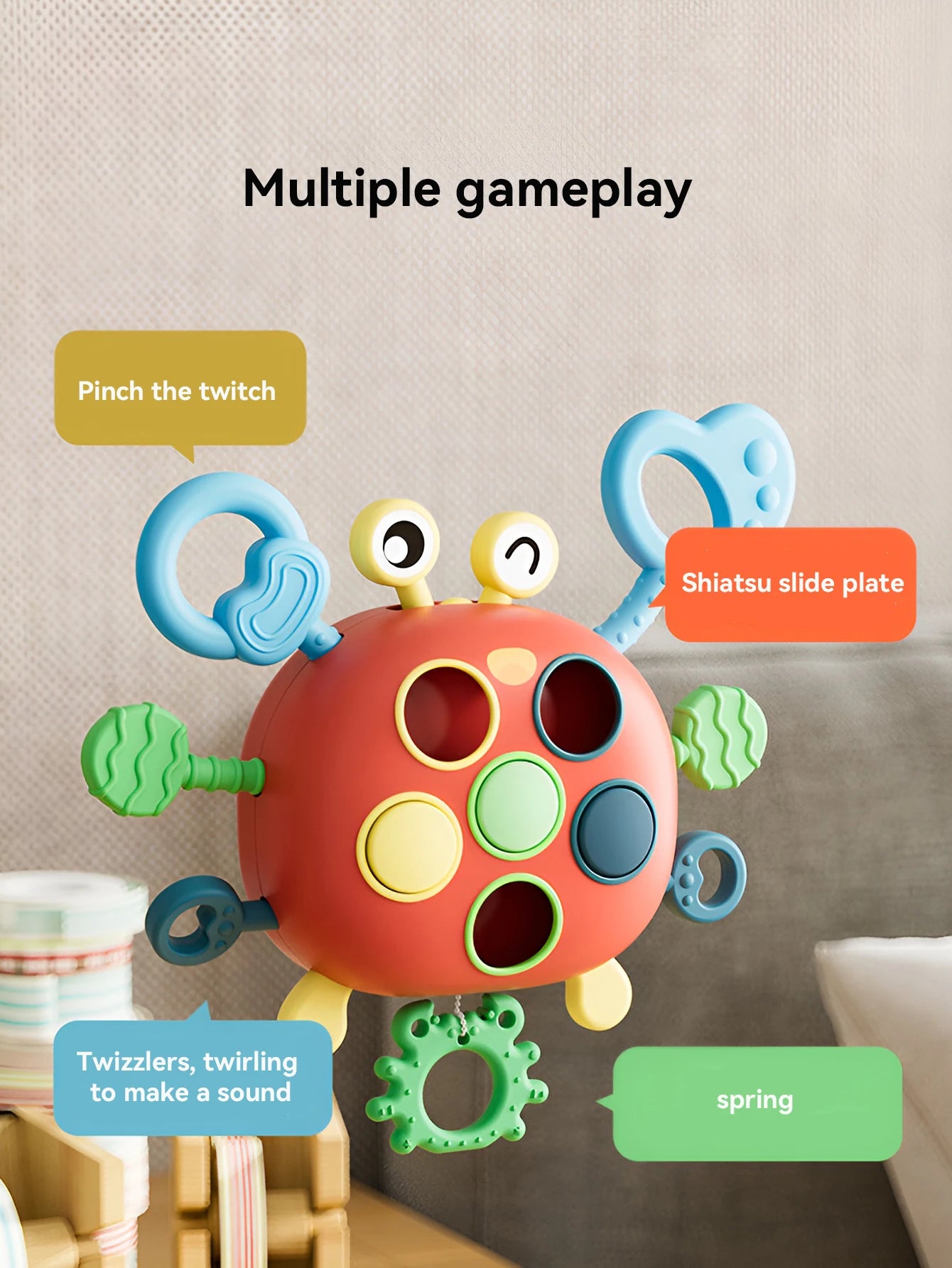 CrabbyLala Musical Teether Toy - BloomBambinoCrabbyLala Musical Teether ToyBloomBambinoBloomBambino14:10redCrabbyLala Musical Teether Toyred