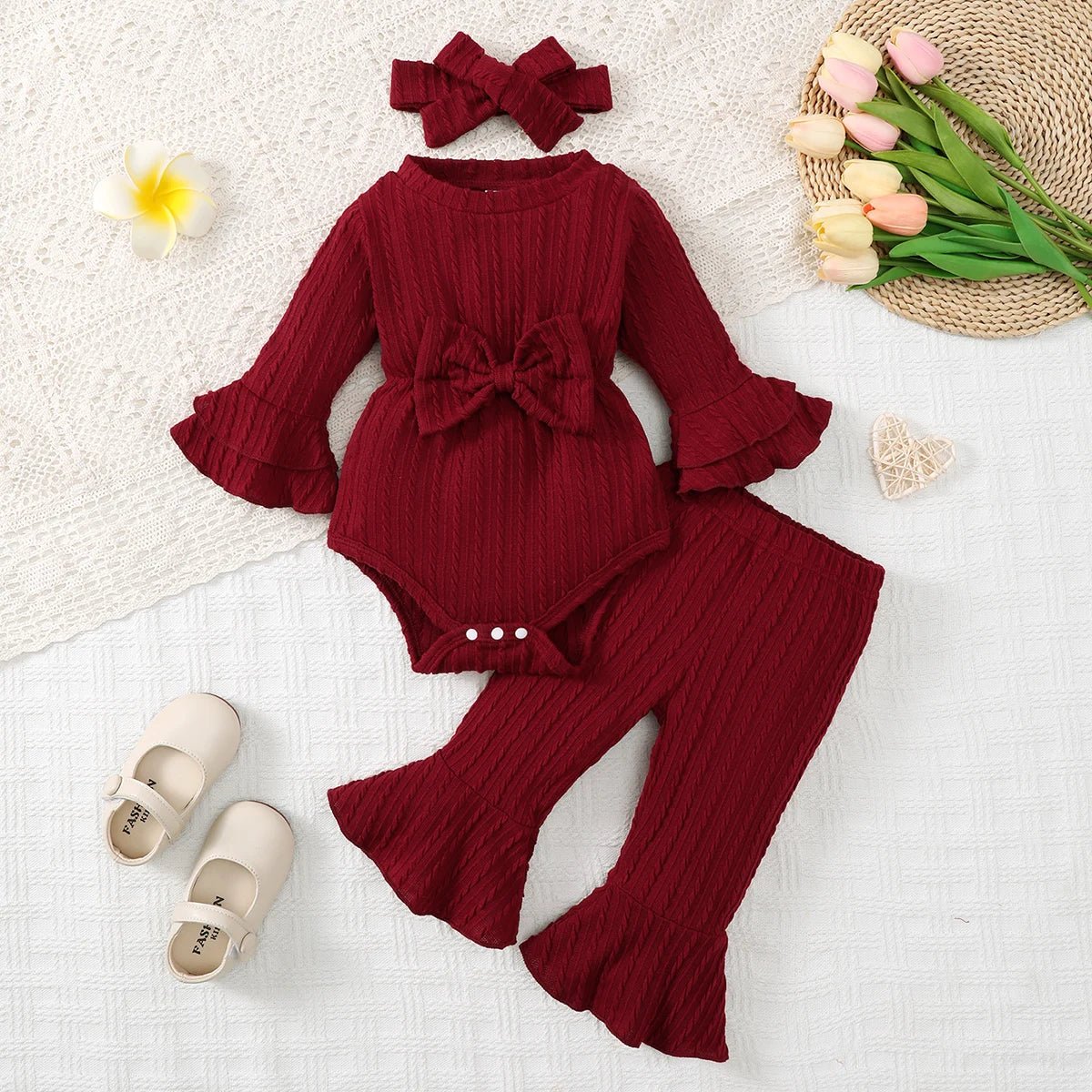 TwirlBow Flared Sleeve Jumpsuit - BloomBambinoTwirlBow Flared Sleeve JumpsuitBloomBambinoBloomBambino14:1032374-hongse;200000463:200661897TwirlBow Flared Sleeve Jumpsuit18MRed