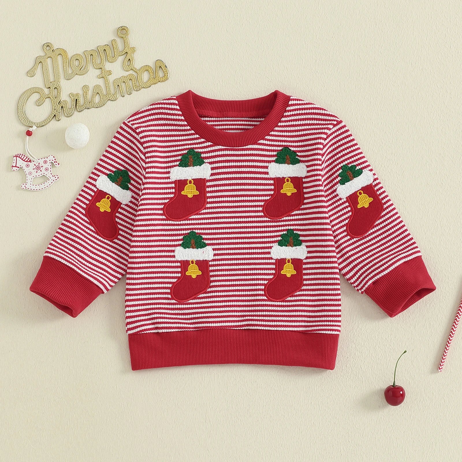 Christmas Stripe Toddler Sweatshirt