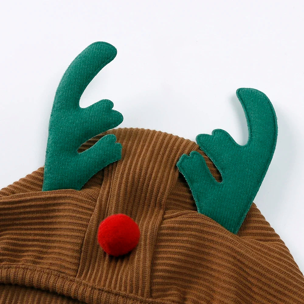 Christmas Baby Knit Suspender Pants Set