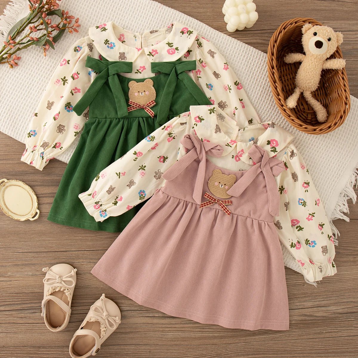 BlossomBow Floral Dress - BloomBambinoBlossomBow Floral DressBloomBambinoBloomBambino14:175;200000463:200169197M(9-12M)BlossomBow Floral DressM(9 - 12M)green