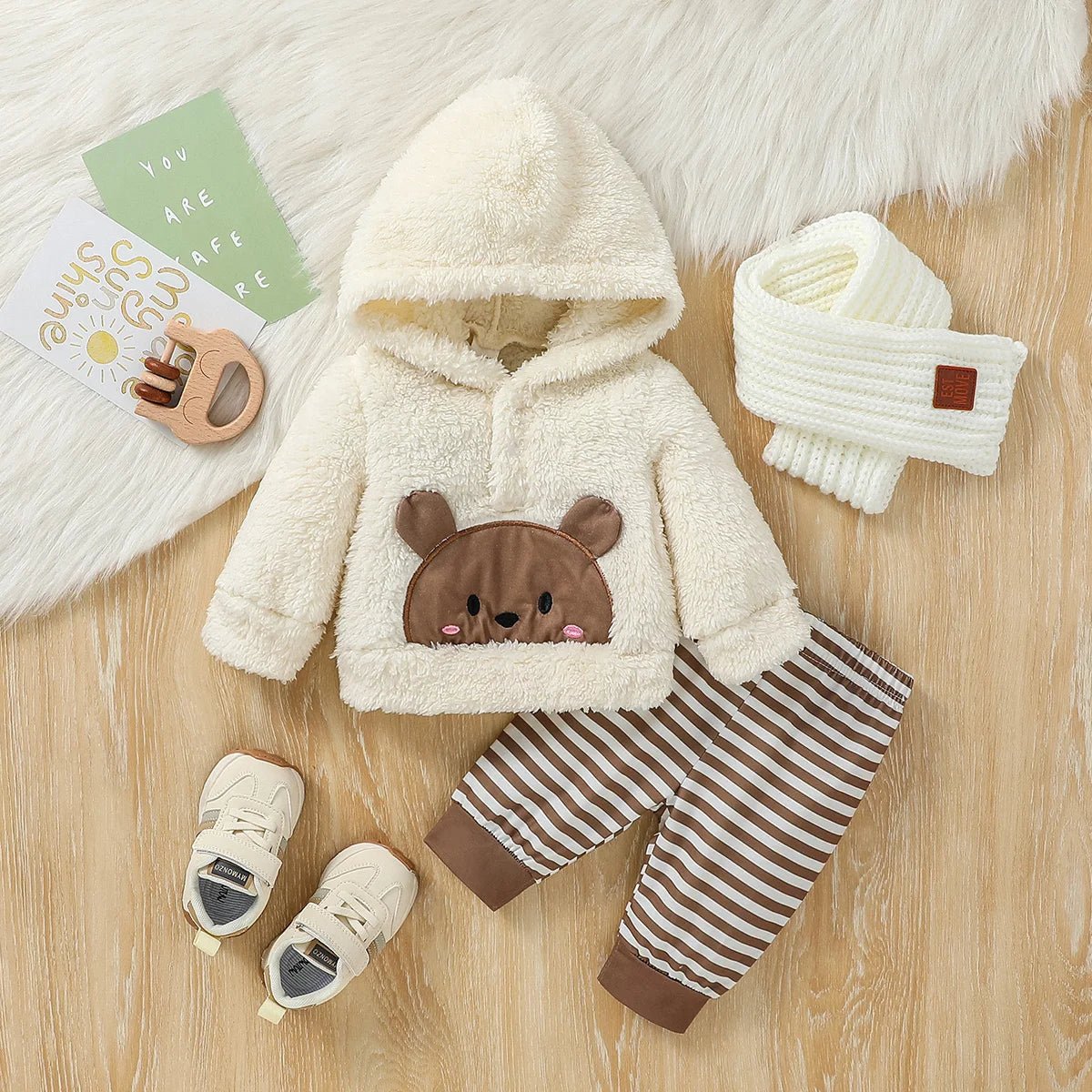 CozyCub Hooded Coat & Striped Pants - BloomBambinoCozyCub Hooded Coat & Striped PantsBloomBambinoBloomBambino14:200003699ZT1267-duose;200000463:2001691973-6MCozyCub Hooded Coat & Striped Pants3 - 6M